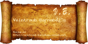 Veintraub Barnabás névjegykártya