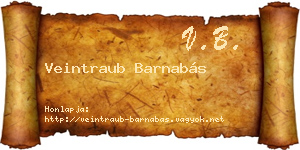 Veintraub Barnabás névjegykártya